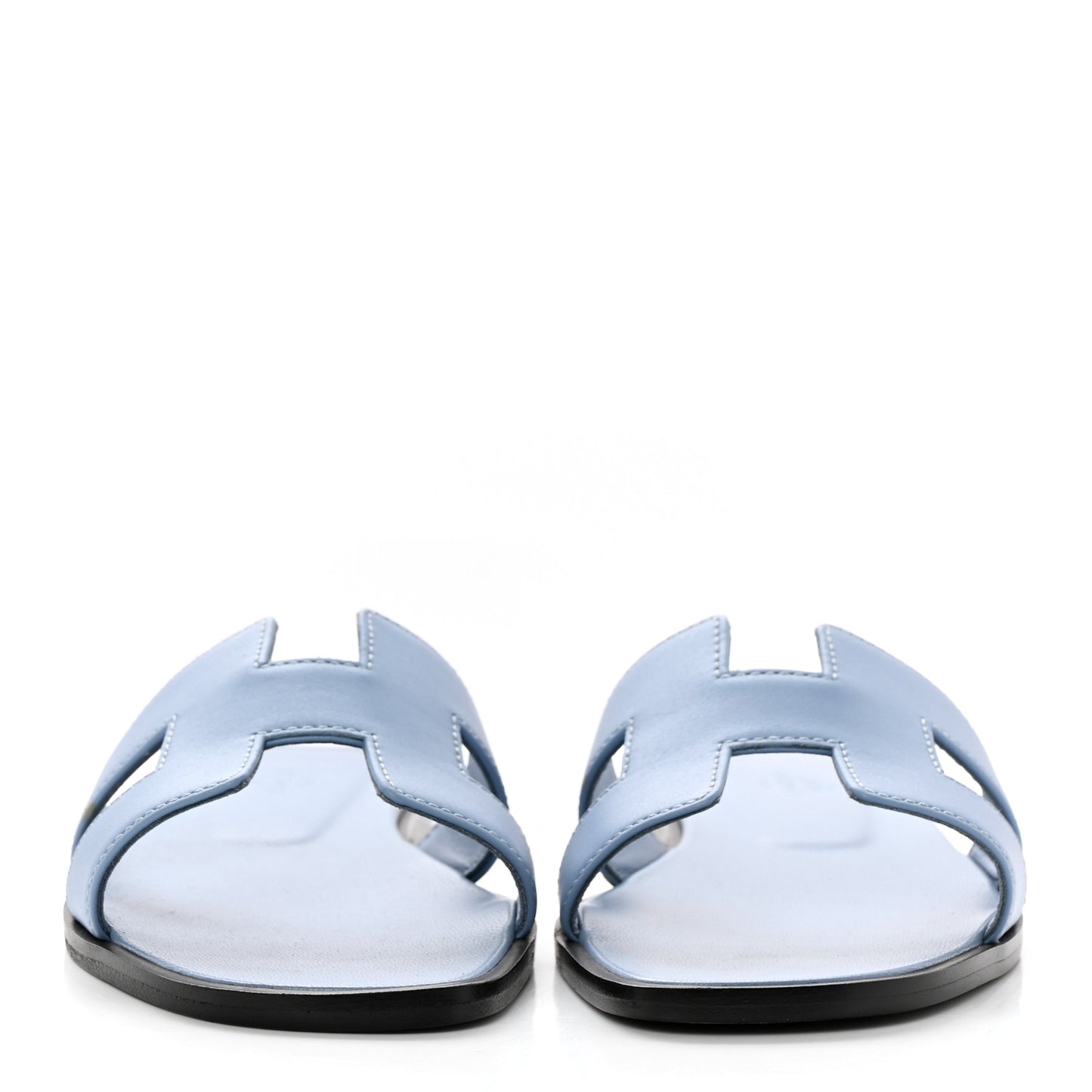 Box Calfskin Oran Sandals 37 Light Bleu
