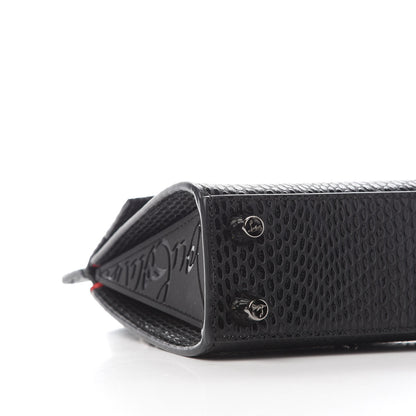 Christian Louboutin Calfskin Snakeskin Embossed Jurassic Mini Paloma Black 6 of 7