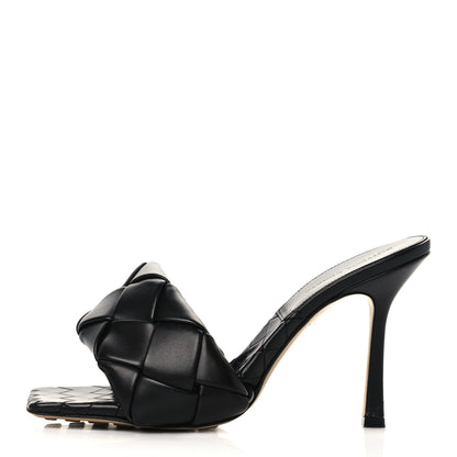 Bottega Veneta Nappa Maxi Intrecciato Lido Mule Sandals 40 Black 1 of 9