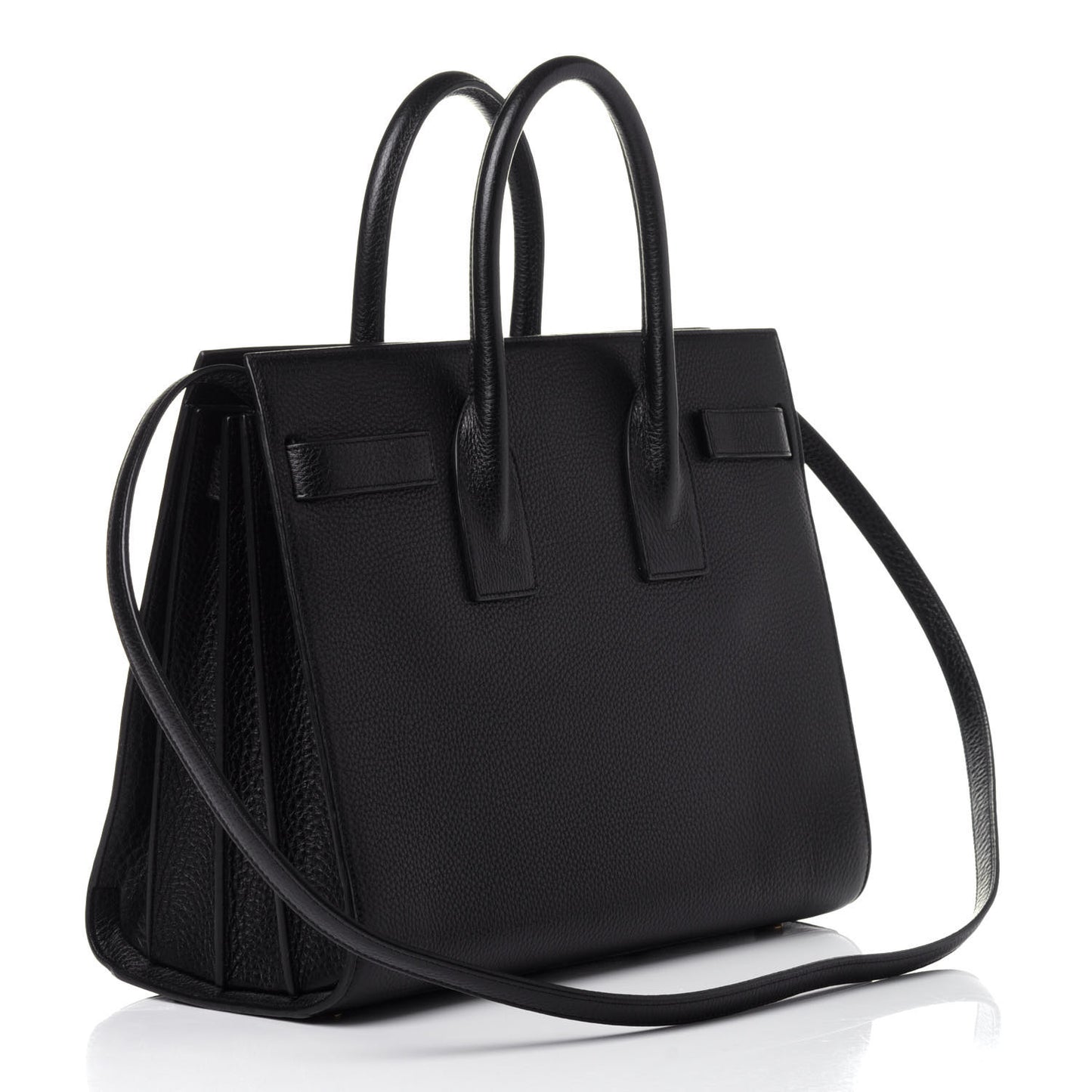 Grained Calfskin Small Sac De Jour Black