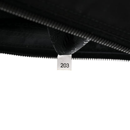 Prada Tessuto Nylon Saffiano Flat Messenger Bag Black 6 of 10