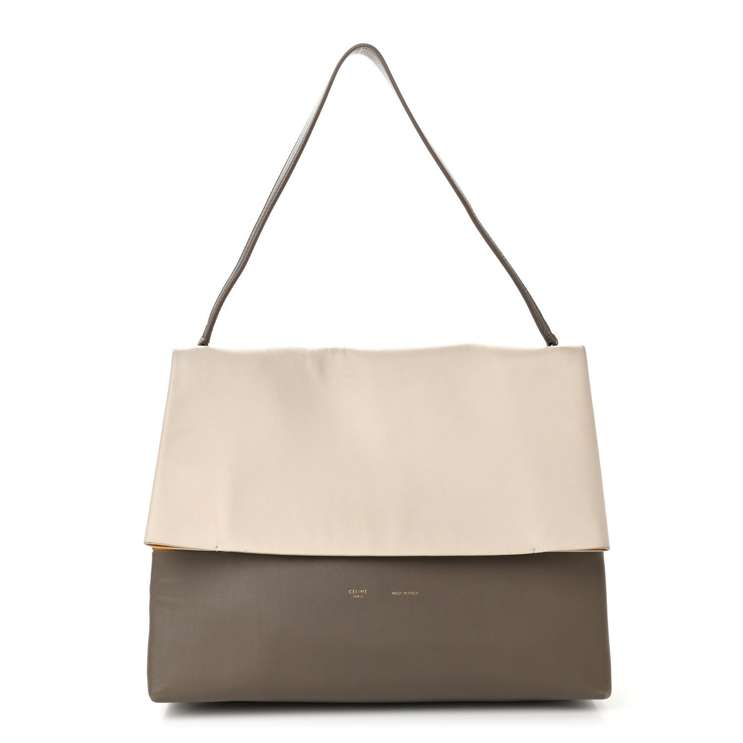 Celine Smooth Calfskin Tri-Color All Soft Shoulder Bag White 1 of 15