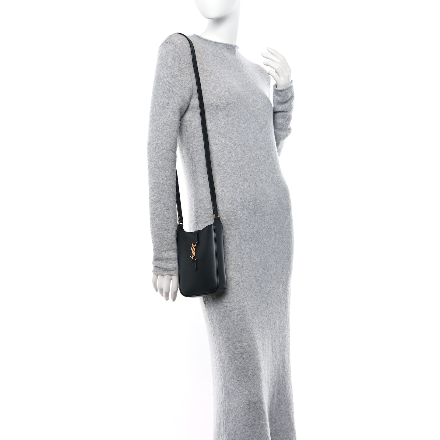 Smooth Calfskin Mini Le 5 A 7 Vertical Hobo Black