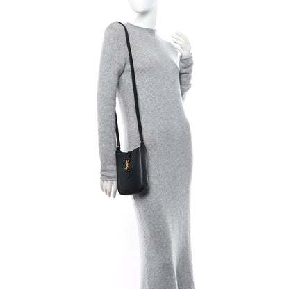 Saint Laurent Smooth Calfskin Mini Le 5 A 7 Vertical Hobo Black 2 of 10