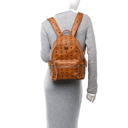 MCM Visetos Small Side Stud Stark Backpack Cognac 2 of 13