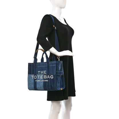 Marc Jacobs Denim Canvas Medium Tote Bag Blue 2 of 10