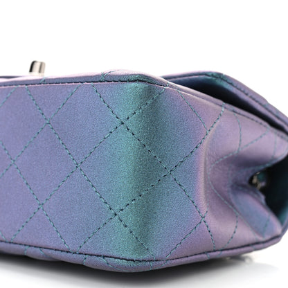 Chanel Iridescent Lambskin Quilted Mini Rectangular Flap Turquoise 10 of 11