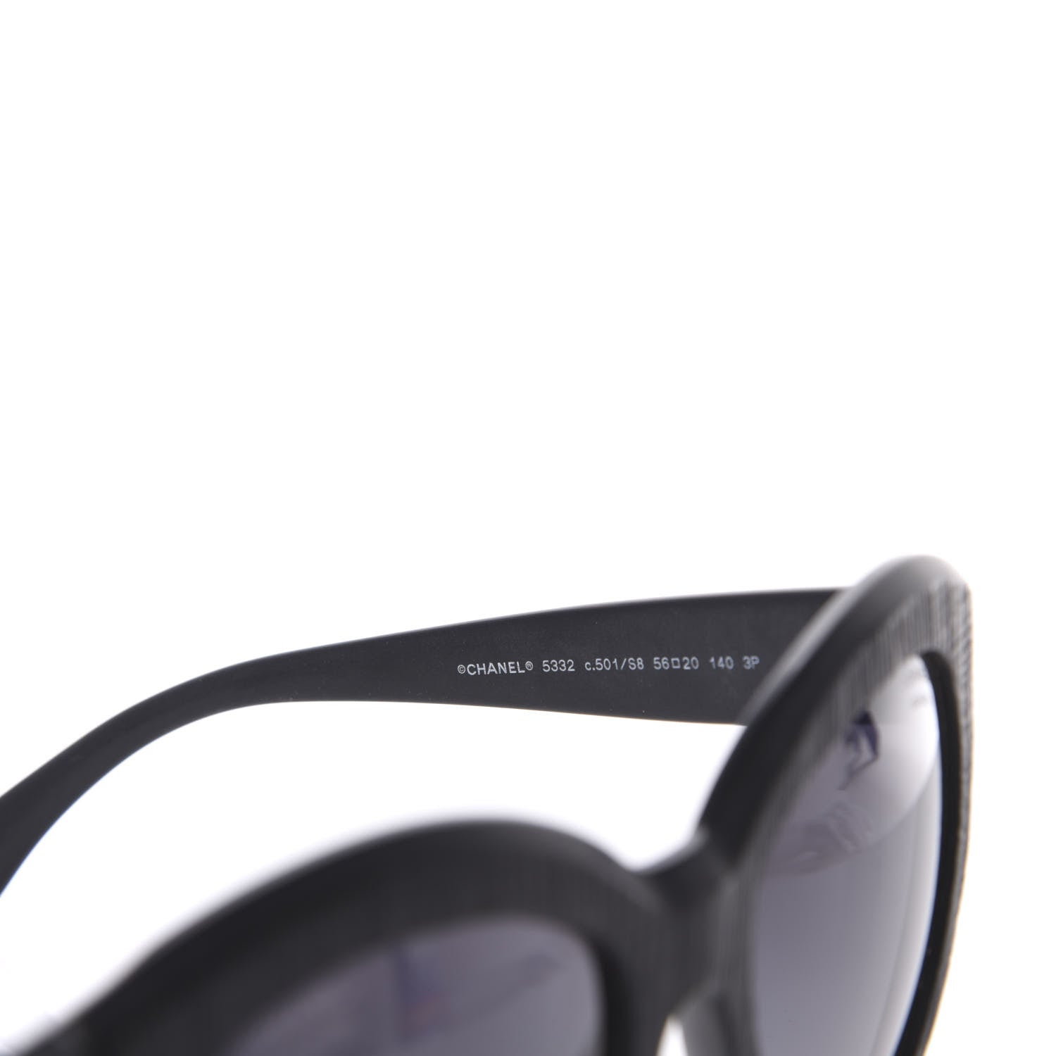 Chanel Tweed Effect CC Polarized Butterfly Signature Sunglasses 5332 Grey 5 of 8