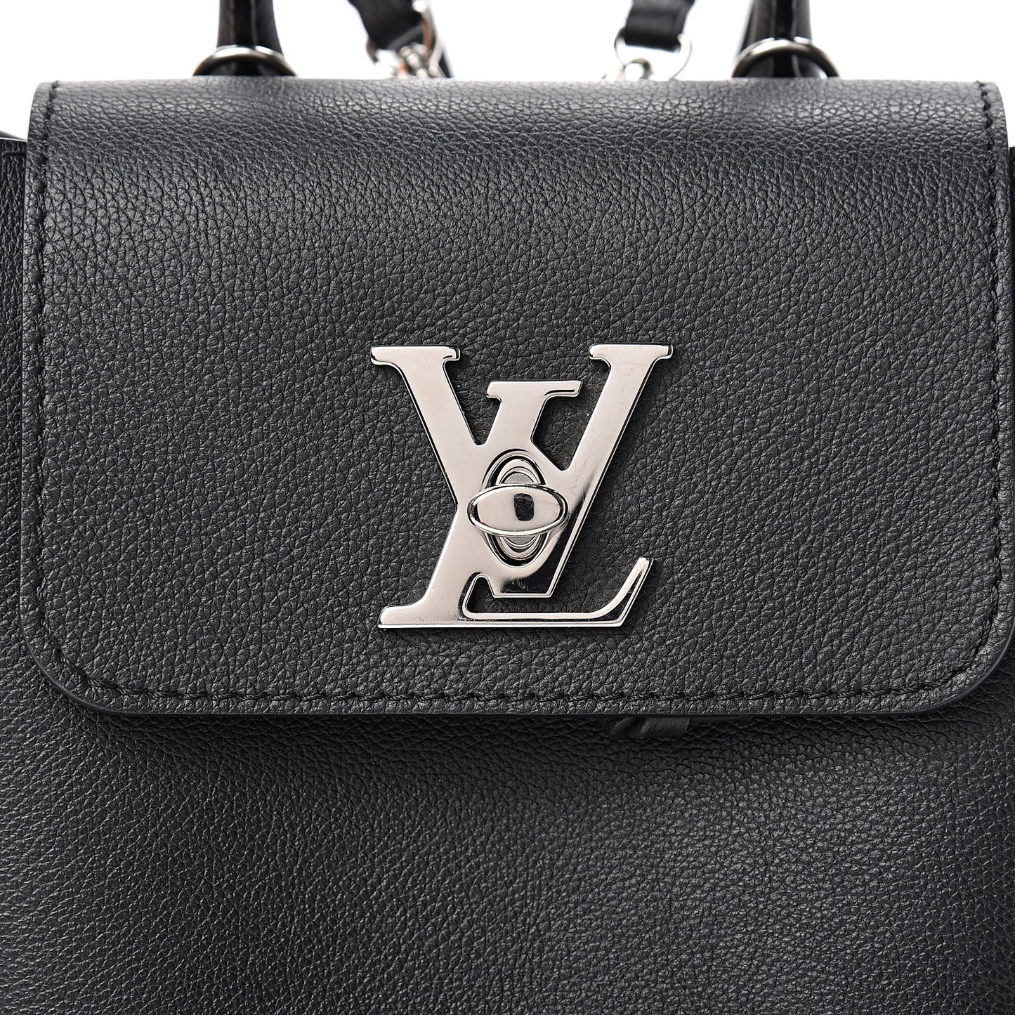 Calfskin Lockme Mini Backpack Black