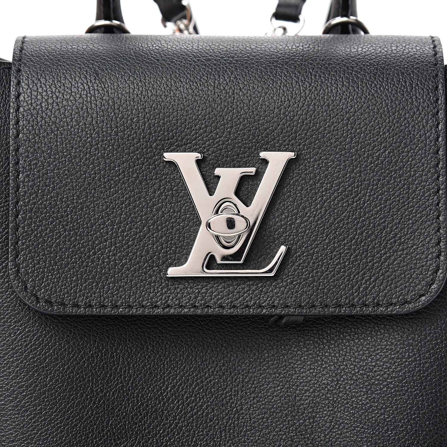 Louis Vuitton Calfskin Lockme Mini Backpack Black 7 of 12