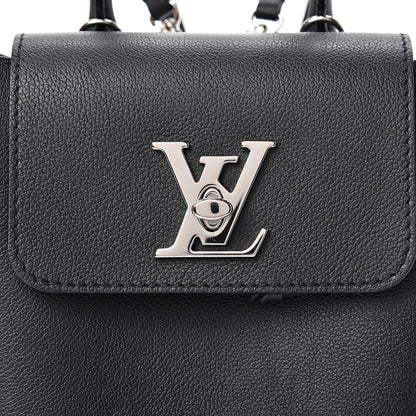 Louis Vuitton Calfskin Lockme Mini Backpack Black 7 of 12