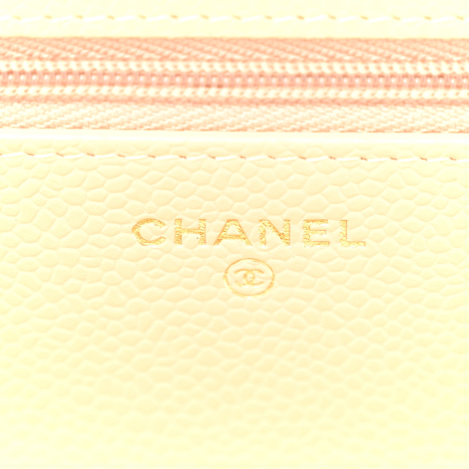 Chanel Caviar Quilted Wallet on Chain WOC Beige 6 of 12