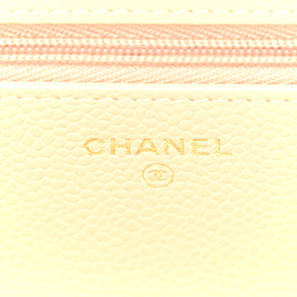 Chanel Caviar Quilted Wallet on Chain WOC Beige 6 of 12