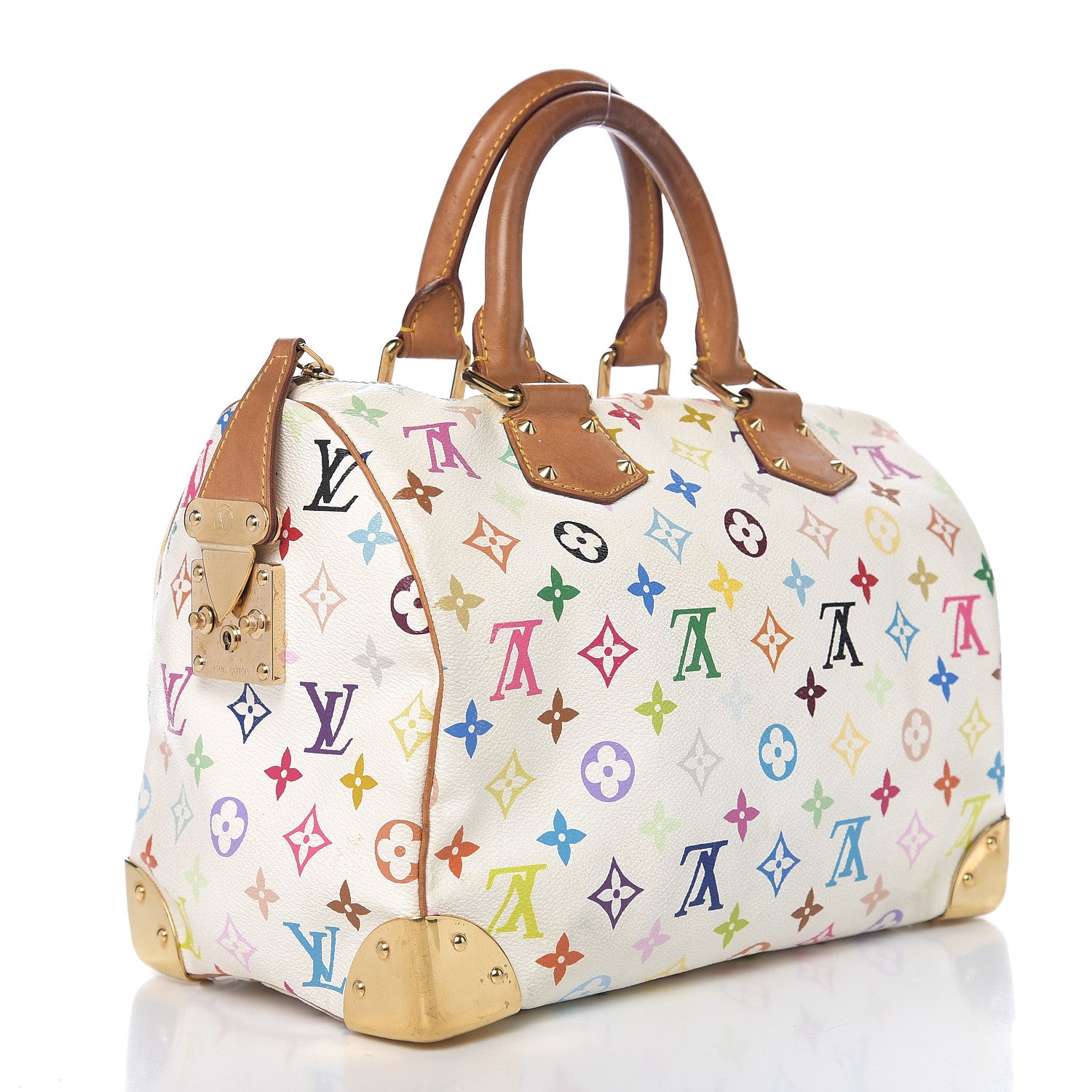 Louis Vuitton Monogram Multicolor Speedy 30 White 2 of 9
