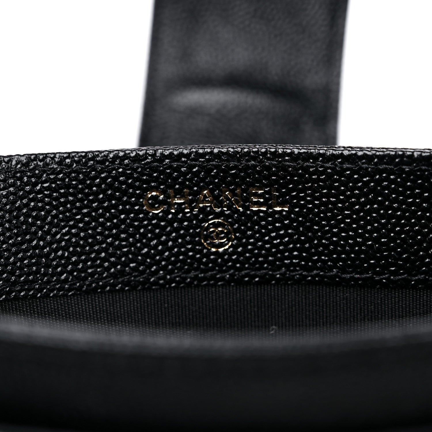 Chanel Caviar Quilted Golden Class Strap Pouch Black 7 of 10