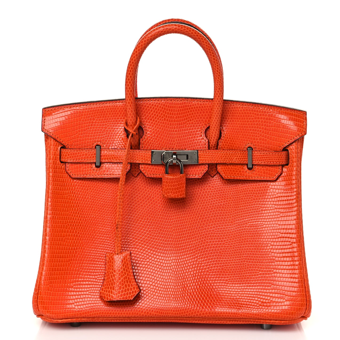 Lizard Birkin 25 Orange