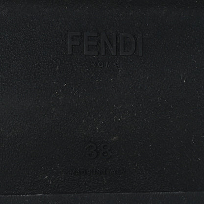 Fendi Stretch Knit Jacquard FF Lace-Up Sock Sneakers 38 Tobacco Black 6 of 6