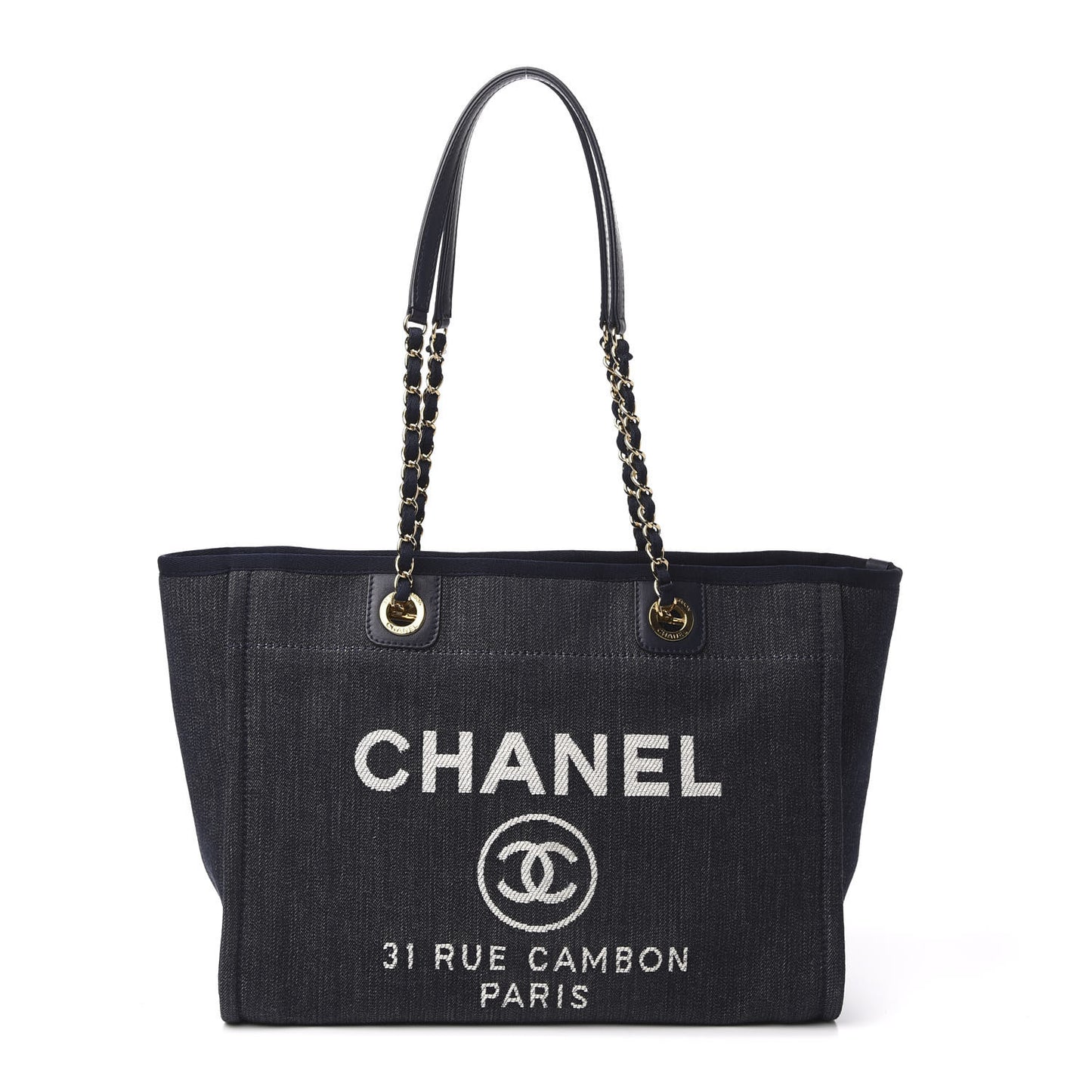 Denim Small Deauville Tote Dark Blue