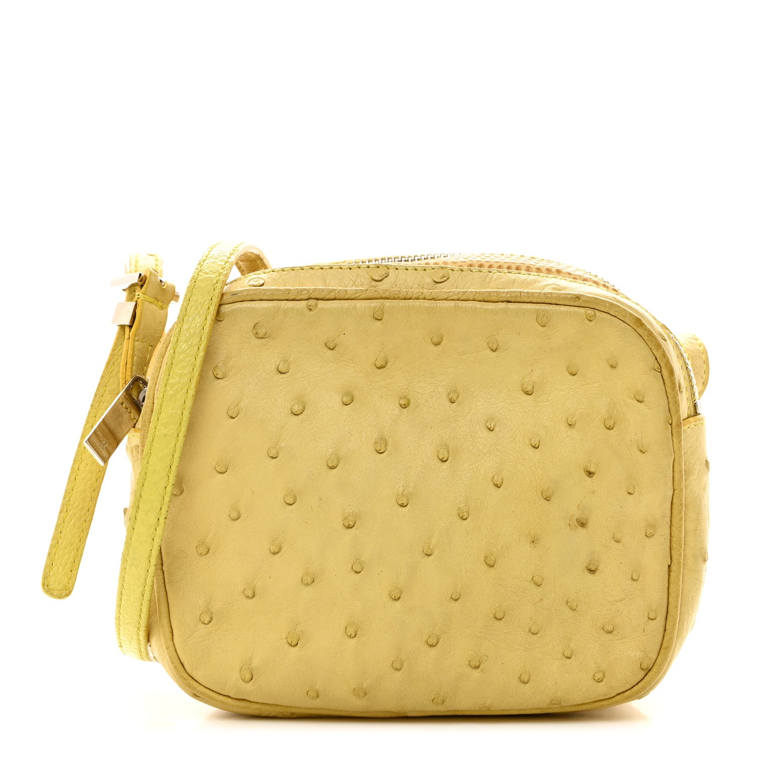The Row Ostrich Lizard Mini Twin Crossbody Bag Yellow 1 of 10
