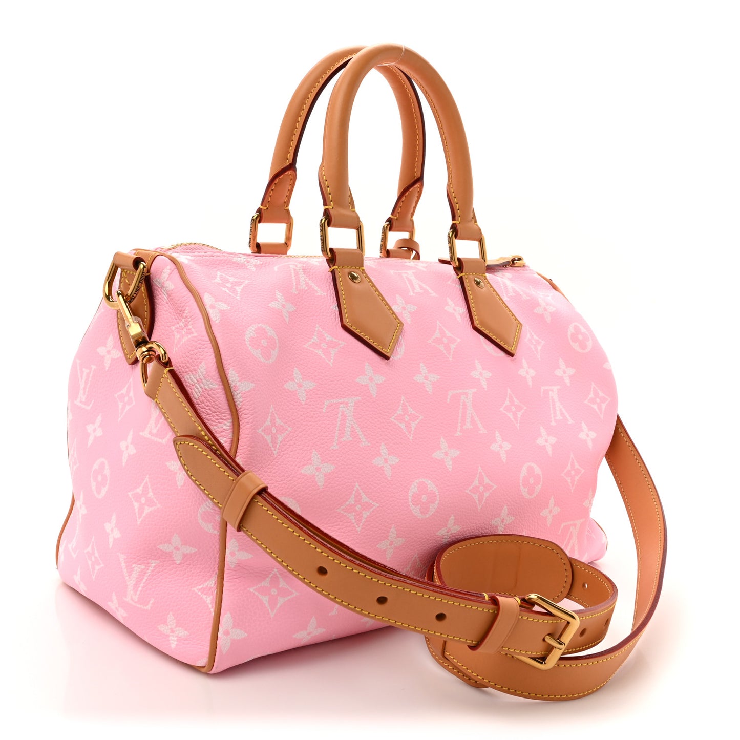 Calfskin Monogram Speedy P9 Bandouliere 30 Candy