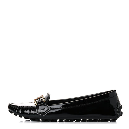 Louis Vuitton Patent Calfskin Oxford Loafers 38 Black 1 of 15