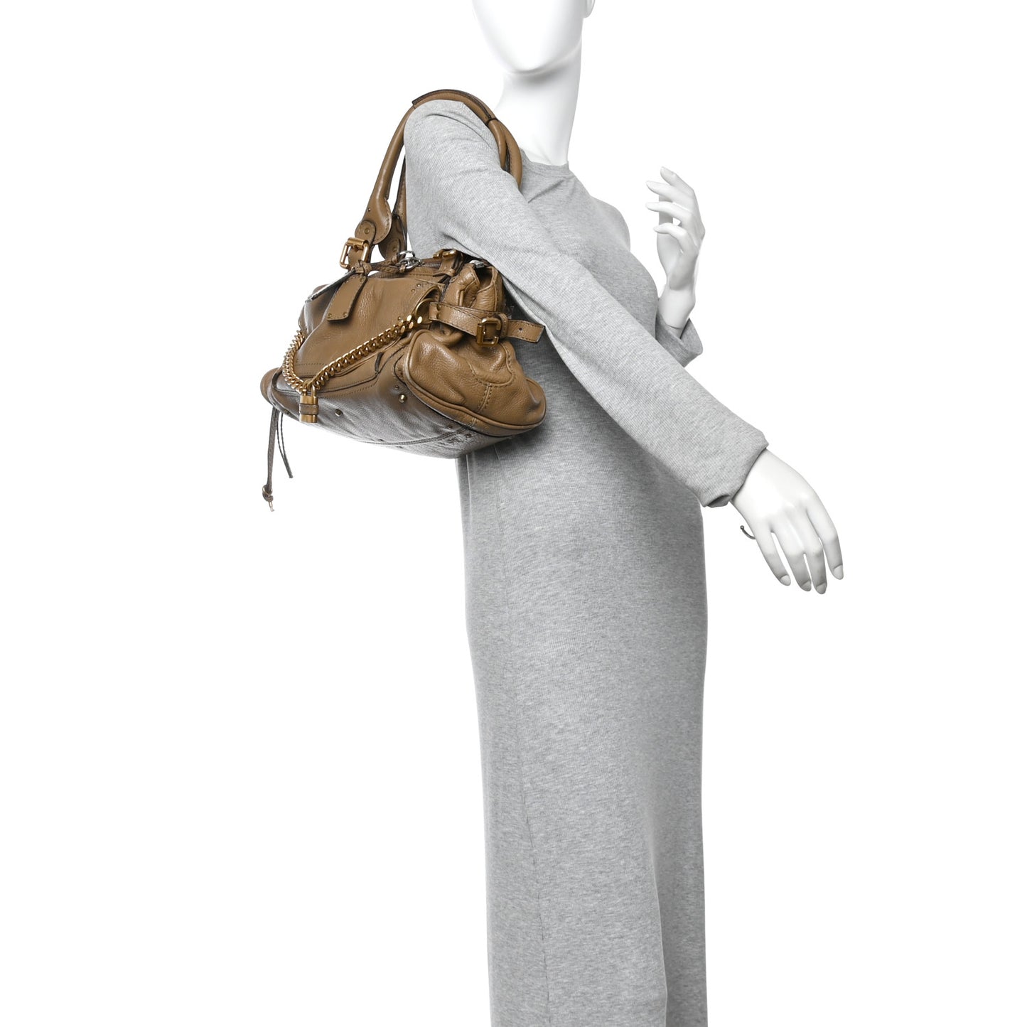 Calfskin Medium Paddington Capsule Satchel Elephant