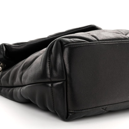 Saint Laurent SAINT LAURENT Lambskin Quilted Small Loulou Puffer Monogram Chain Satchel Black 8 of 9