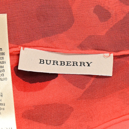 Burberry Silk Animal Print Scarf Bright Peony 3 of 4