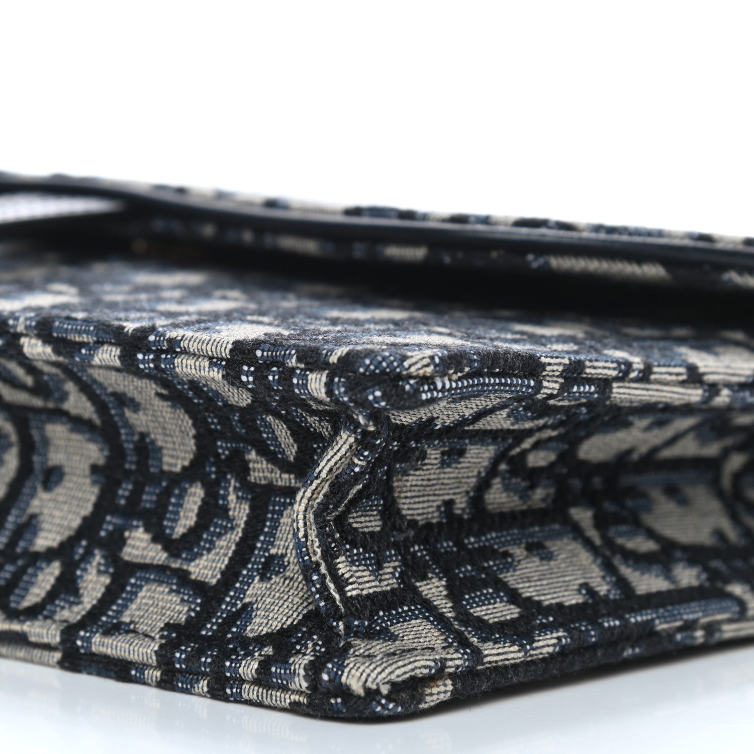 Christian Dior Oblique Saddle Chain Pouch Blue 8 of 8