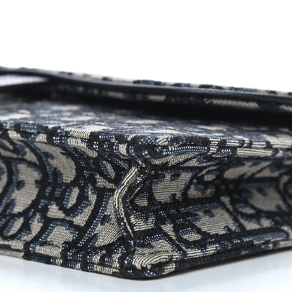 Christian Dior Oblique Saddle Chain Pouch Blue 8 of 8