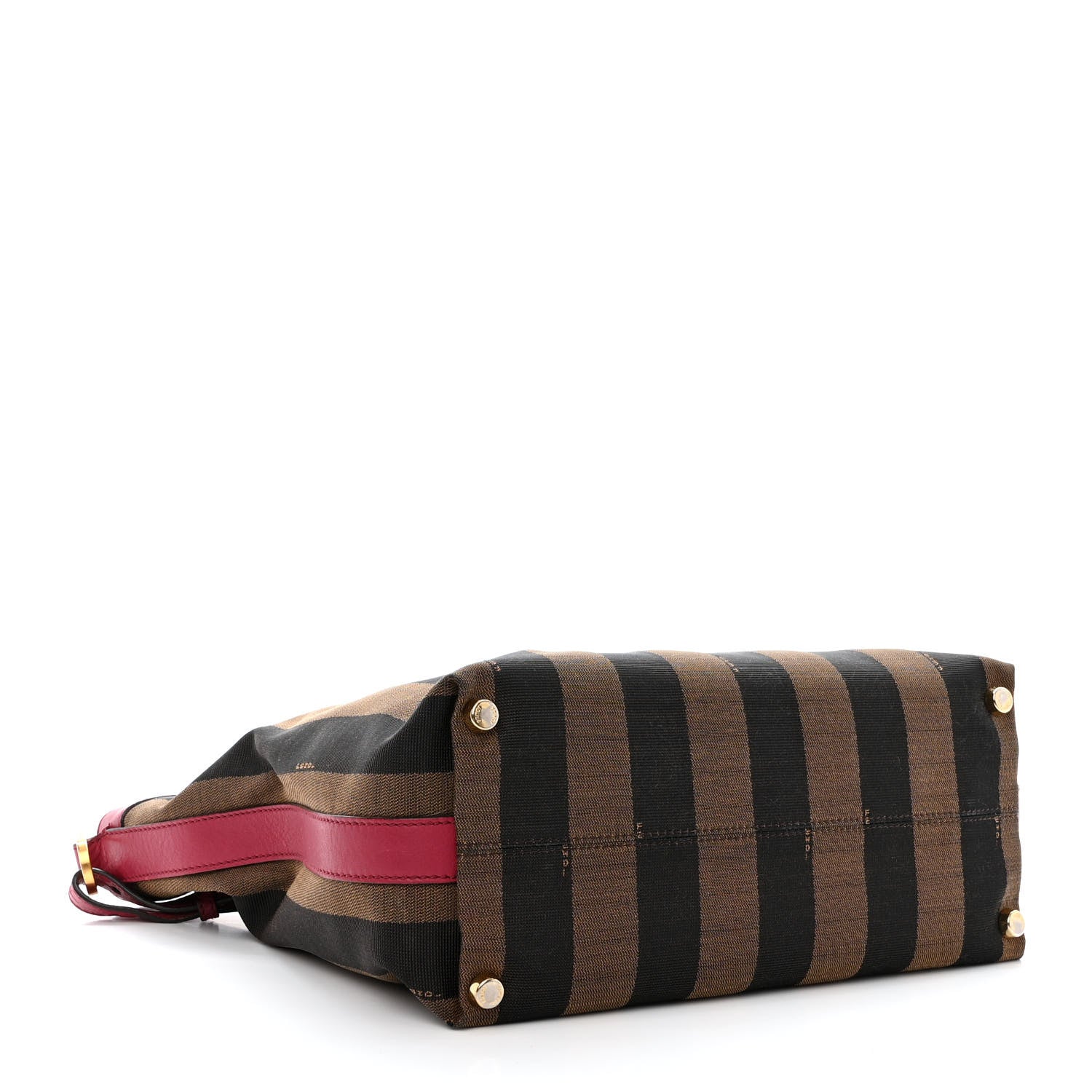 Fendi Pequin Vitello Shoulder Tote Tobacco Amarena 4 of 16