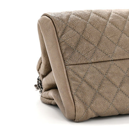 Chanel Metallic Caviar Quilted Medium Just Mademoiselle Beige 9 of 10