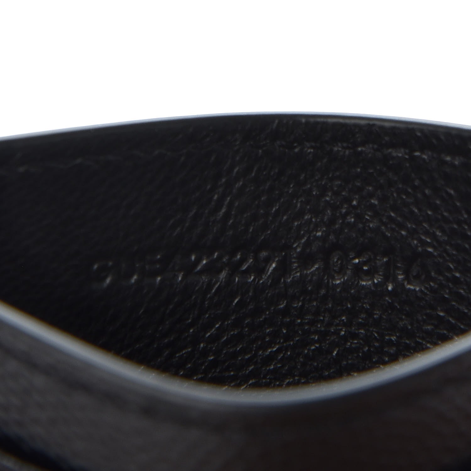 Saint Laurent Grain De Poudre Matelasse Chevron Monogram Credit Card Case Black 6 of 6