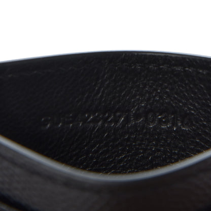 Saint Laurent Grain De Poudre Matelasse Chevron Monogram Credit Card Case Black 6 of 6