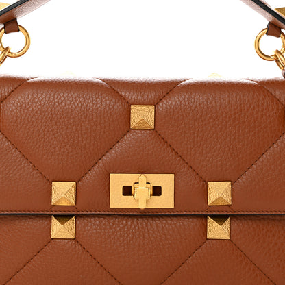 Valentino Garavani Grained Calfskin Large Roman Stud Shoulder Bag Selleria 7 of 13