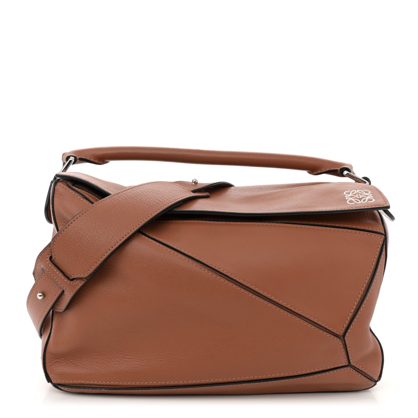 Calfskin Medium Puzzle Bag Tan