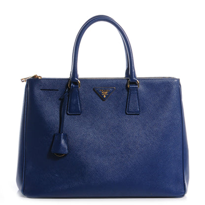 Prada Saffiano Lux Medium Double Zip Tote Bluette 1 of 9
