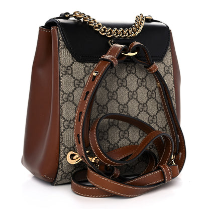 Gucci GG Supreme Monogram Calfskin Padlock Backpack Beige Cuir Black 3 of 13