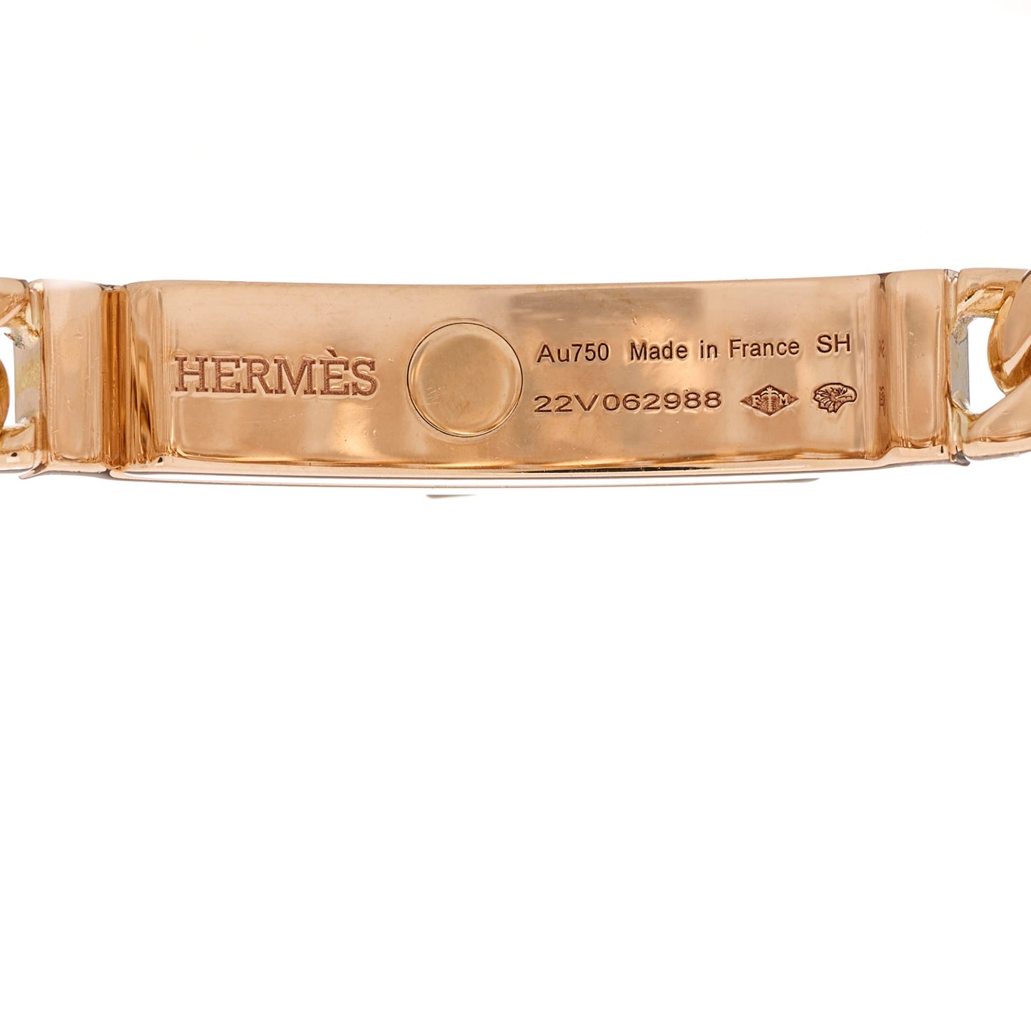 18K Rose Gold Diamond PM Kelly Gourmette Bracelet SH