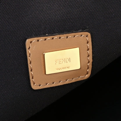 Fendi Vitello King Logo Embossed Large Flat Pouch Miele Scuro 7 of 10