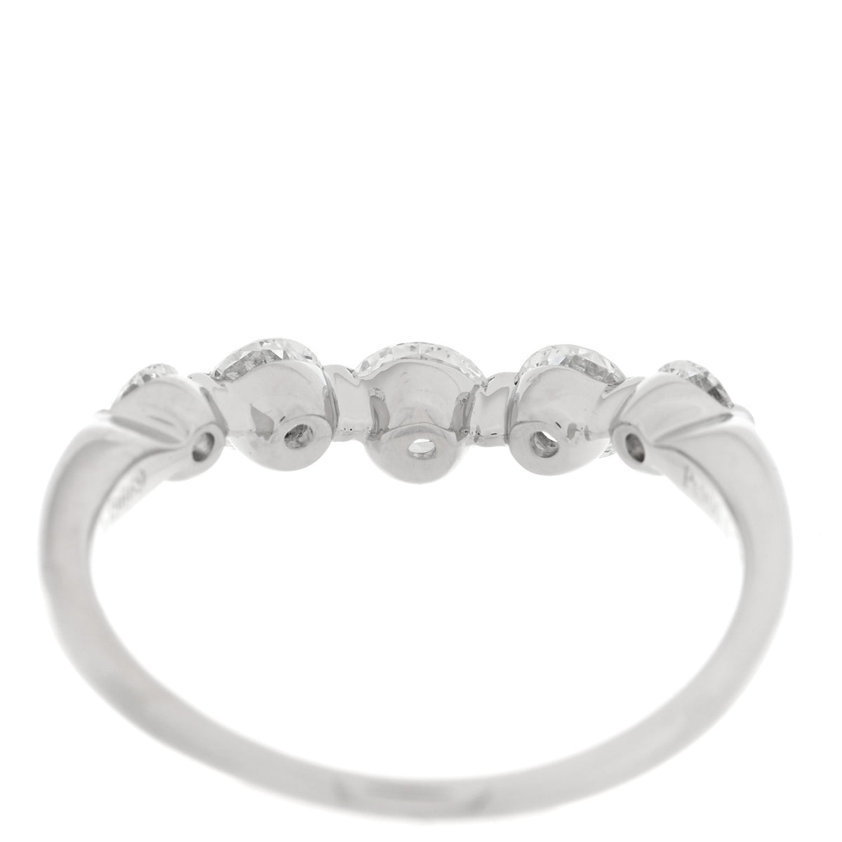 Platinum Diamond .70ctw Curved Band Ring 51 5.75