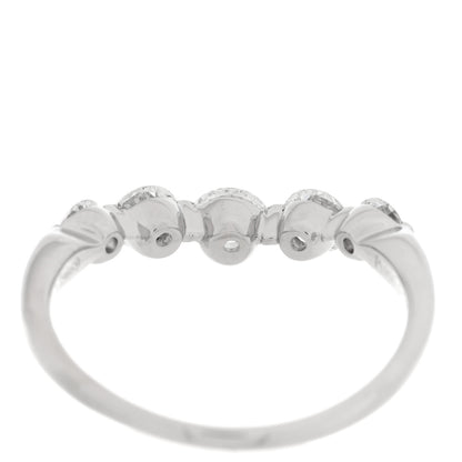 Parker & West by FASHIONPHILE Platinum Diamond .70ctw Curved Band Ring 51 5.75 8 of 10