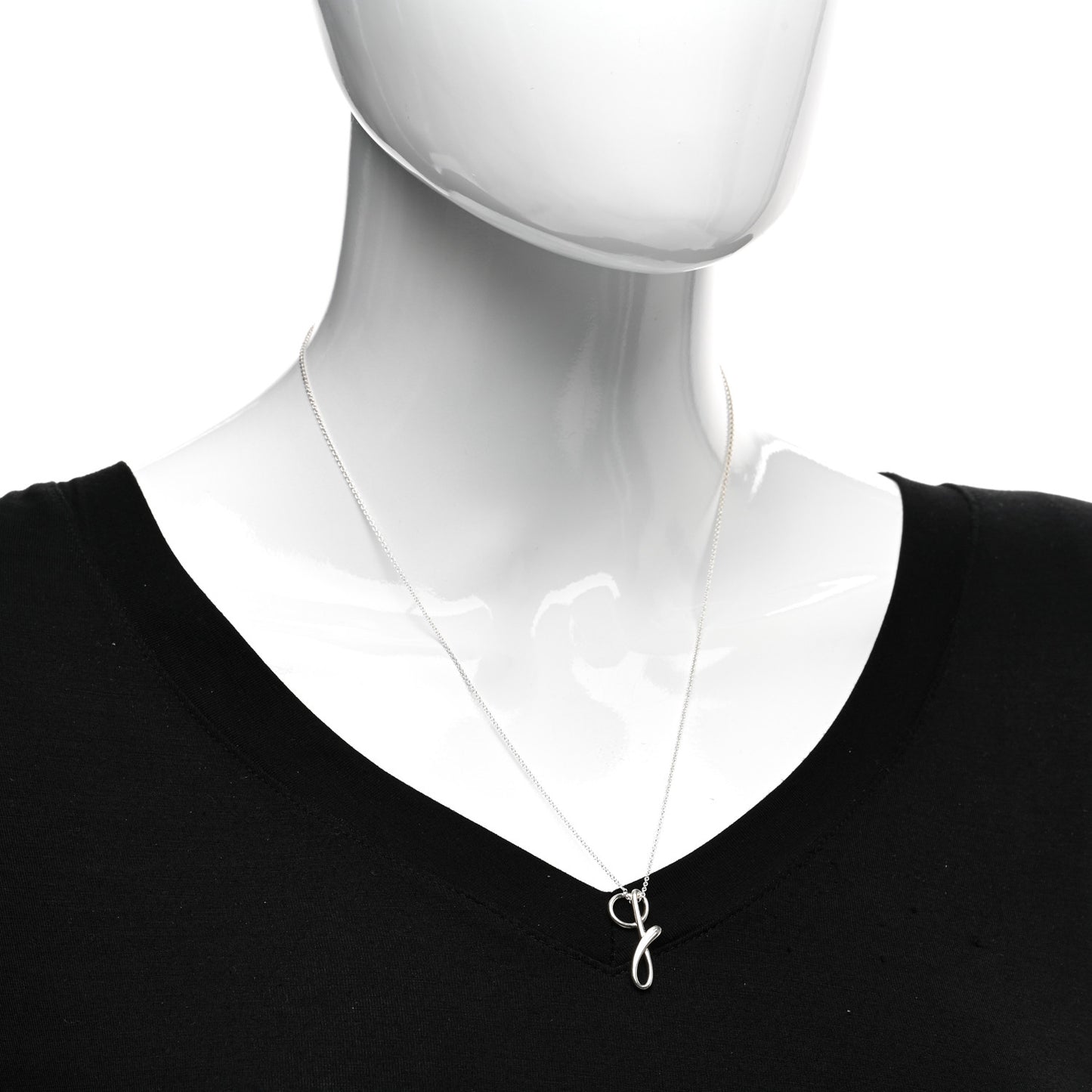 Sterling Silver Elsa Peretti Letter G Pendant Necklace