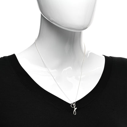 Tiffany Sterling Silver Elsa Peretti Letter G Pendant Necklace 2 of 4