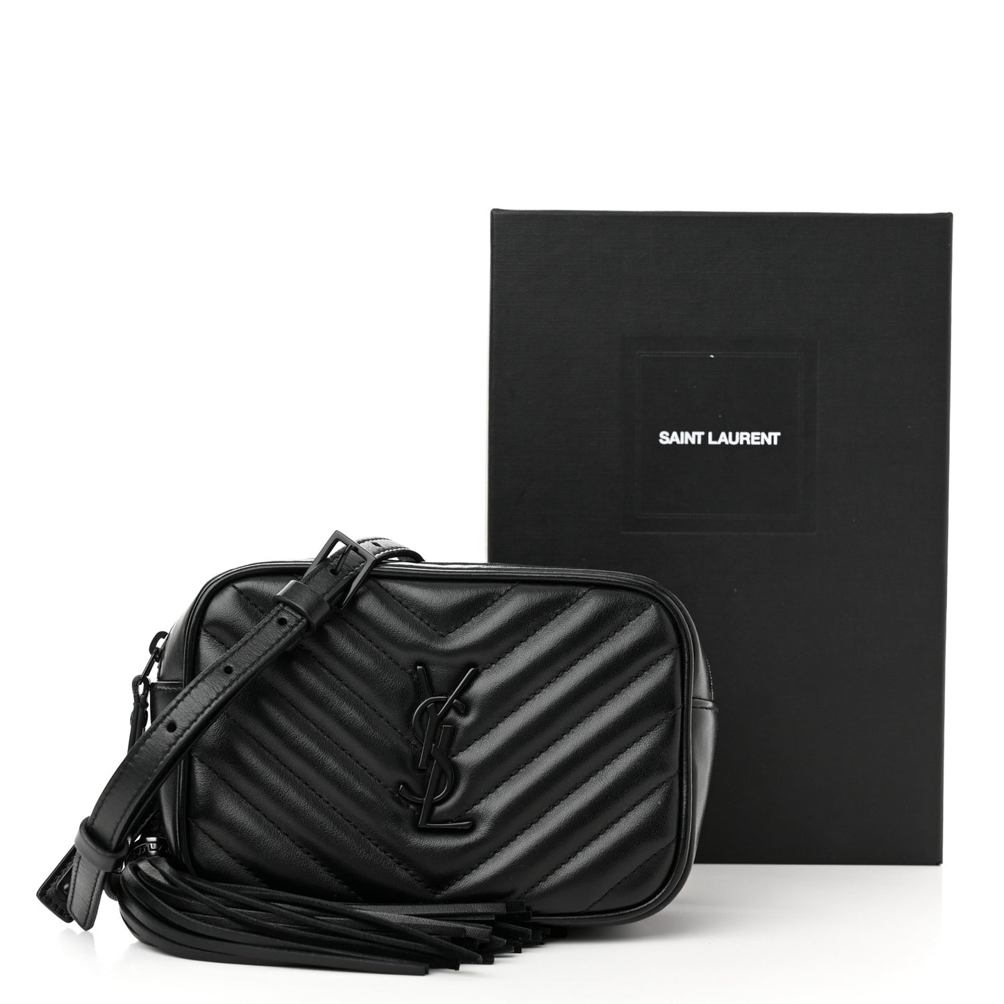Calfskin Matelasse Monogram Lou Belt Bag Black