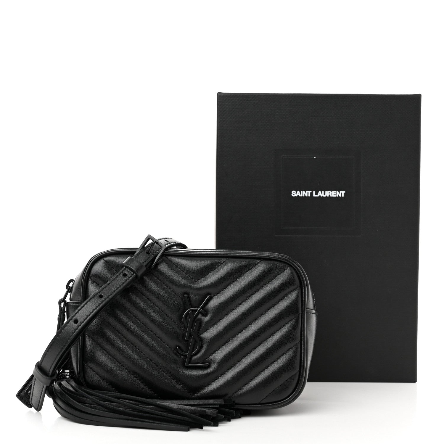Saint Laurent Calfskin Matelasse Monogram Lou Belt Bag Black 11 of 11