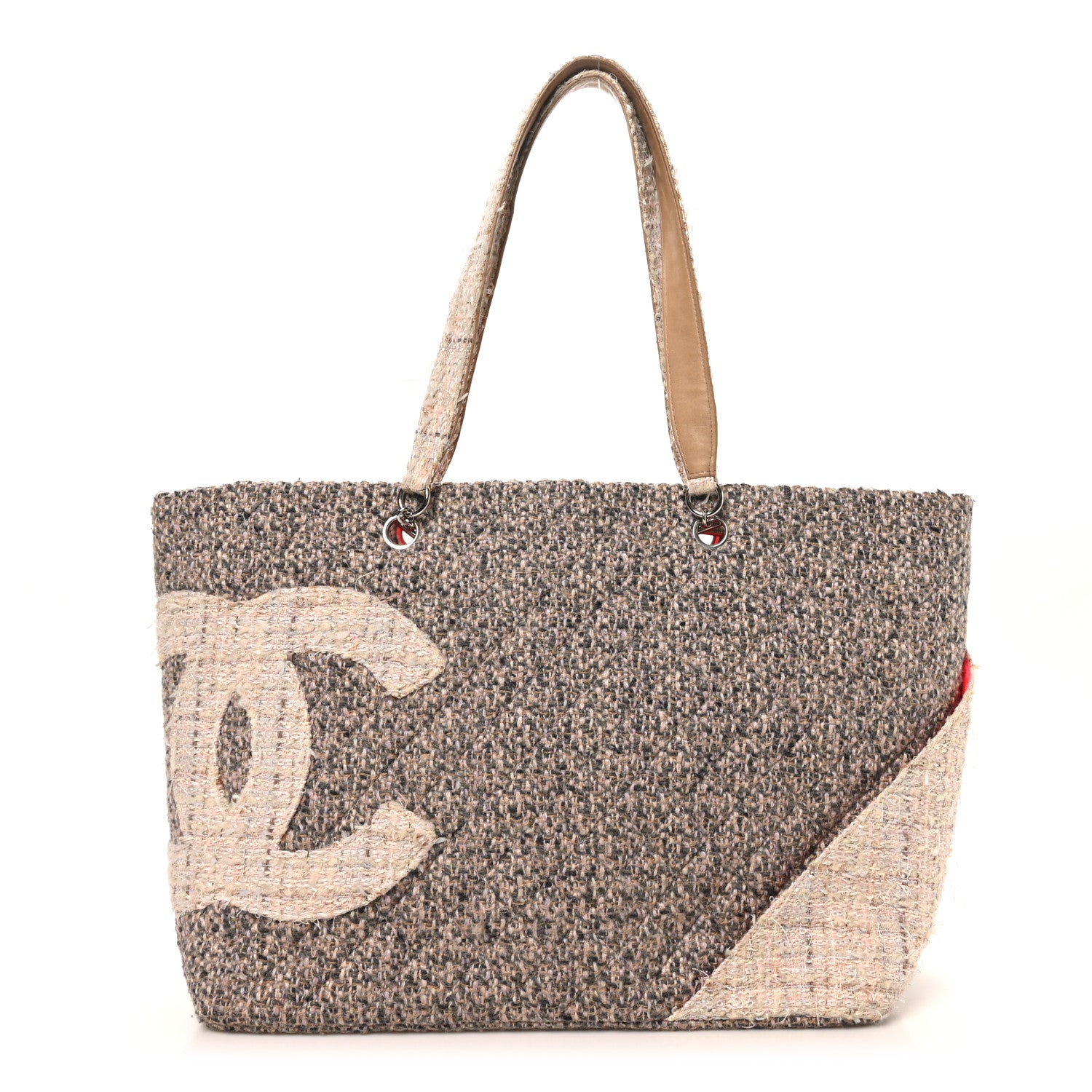 Chanel Tweed Quilted Cambon Tote Grey 1 of 9