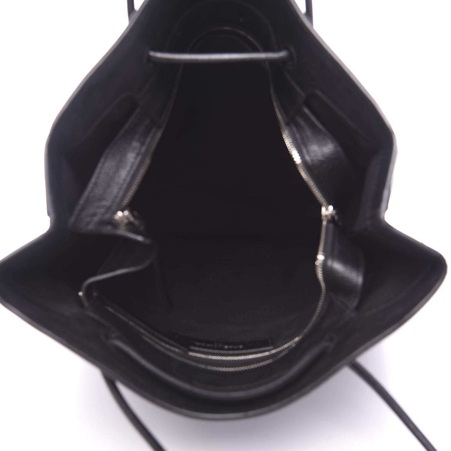 Balenciaga Calfskin Medium Logo North South Shopping Tote Black 4 of 11