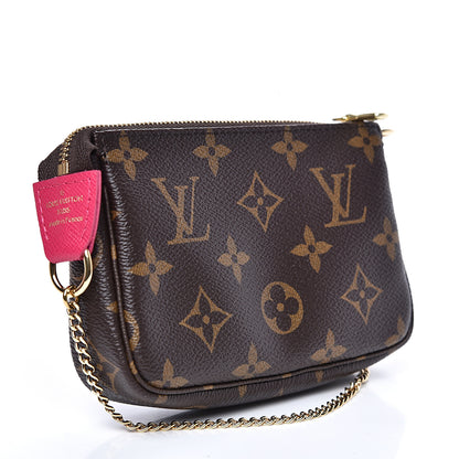 Louis Vuitton Monogram 2019 Christmas Animation Mini Courchevel Pochette Accessories Fuchsia 2 of 7