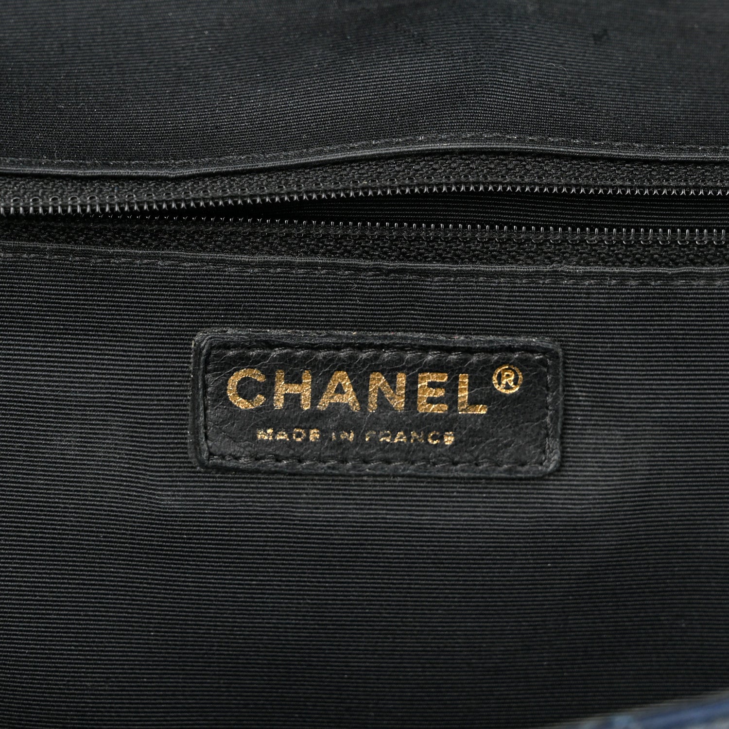 Chanel Calfskin Quilted Large Elegant CC Flap Navy Black 5 of 11